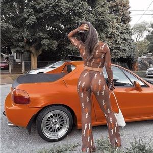 Inamorata Beachwood Pant in Floating Figure